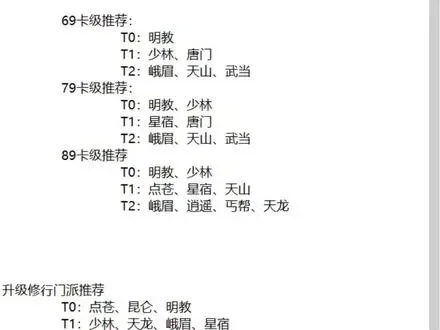 2025年天龙八部荣耀版2888卡　天龙八部荣耀版卡级攻略
