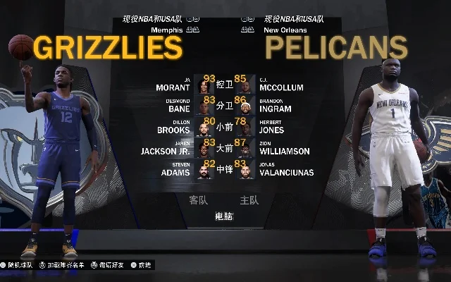 NBA2K22灰熊队球员能力值排名及高分球员推荐